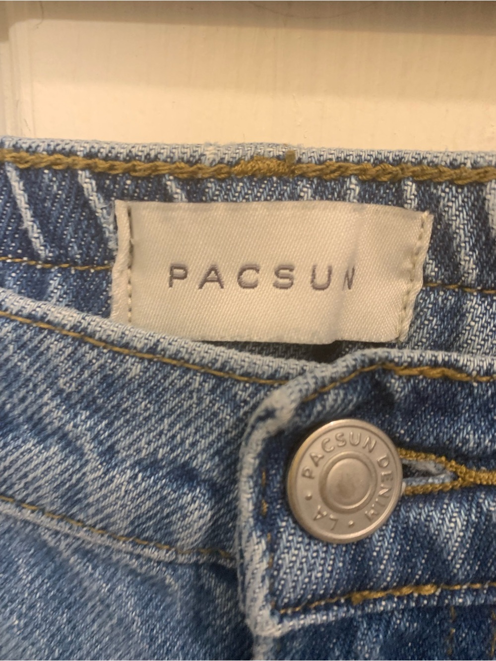 Pacsun Juniors Carpenter Light Wash Denim Pants.            3750 - Picture 3 of 9